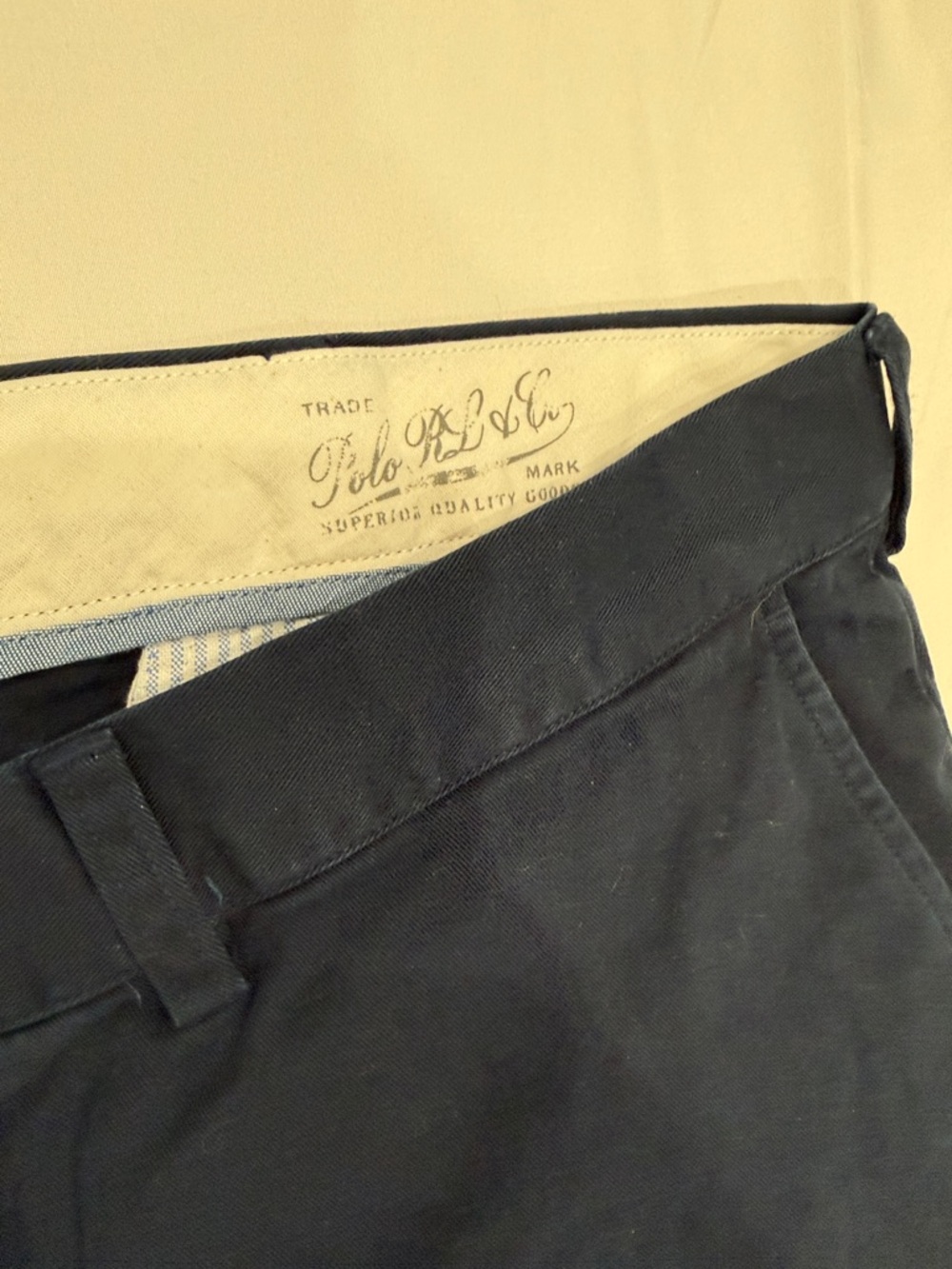NWT Polo Ralph Lauren Navy Men's Chino Pants - Slim Fit— 40x32 - Picture 4 of 9